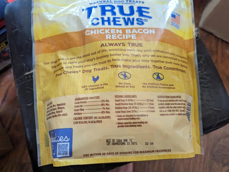 True chews chicken outlet bacon