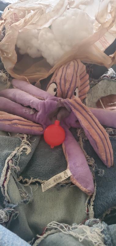 Squeaker + octopus + stuffing