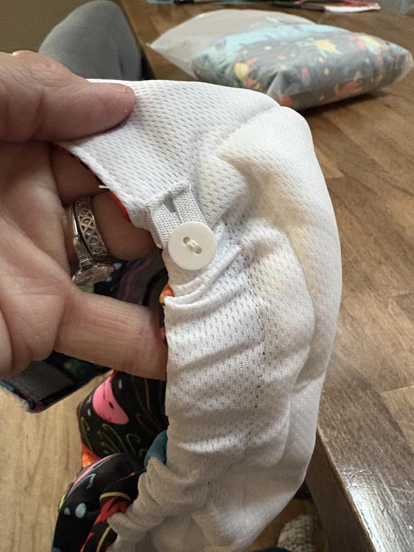 Button inside at waist line