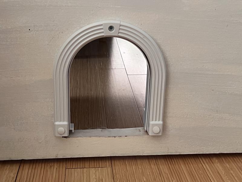 from the inside (the other side of the door)