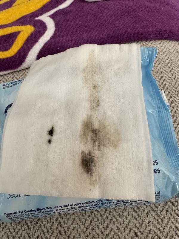 Contaminated!  Black substance on wipes!