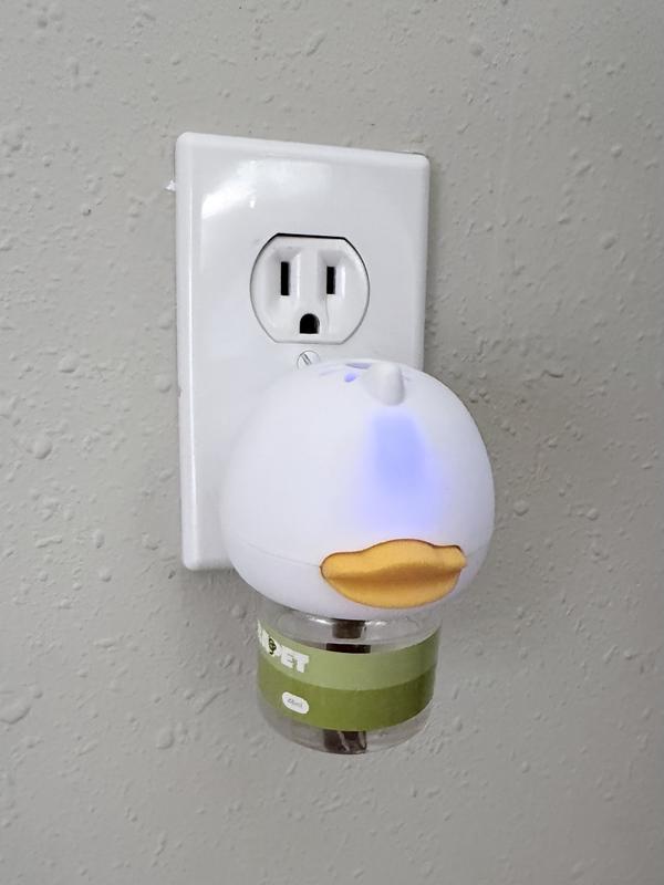 With the light on