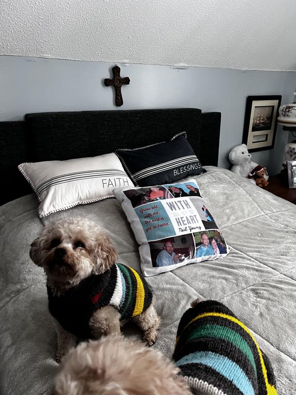 Oliver also has been wearing his sweater for 3 years & loves it