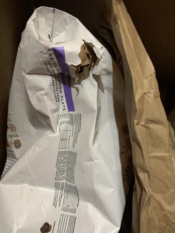 Hole ripped in bag before packing and shipping