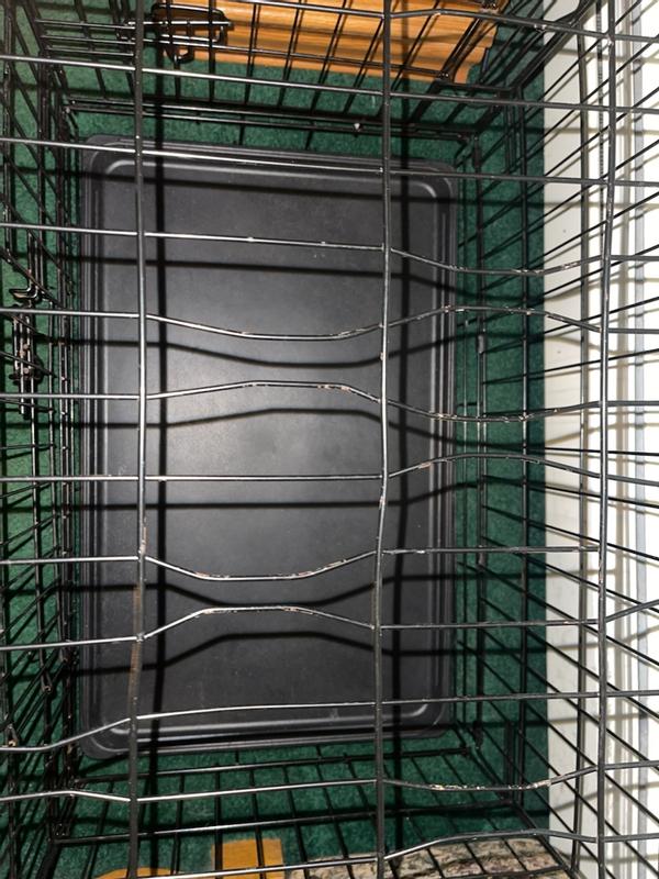 top of crate with badly bent bars