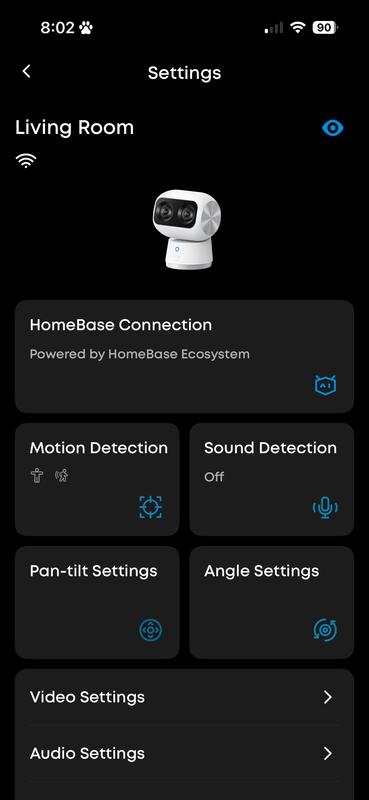 Set motion and sound detection