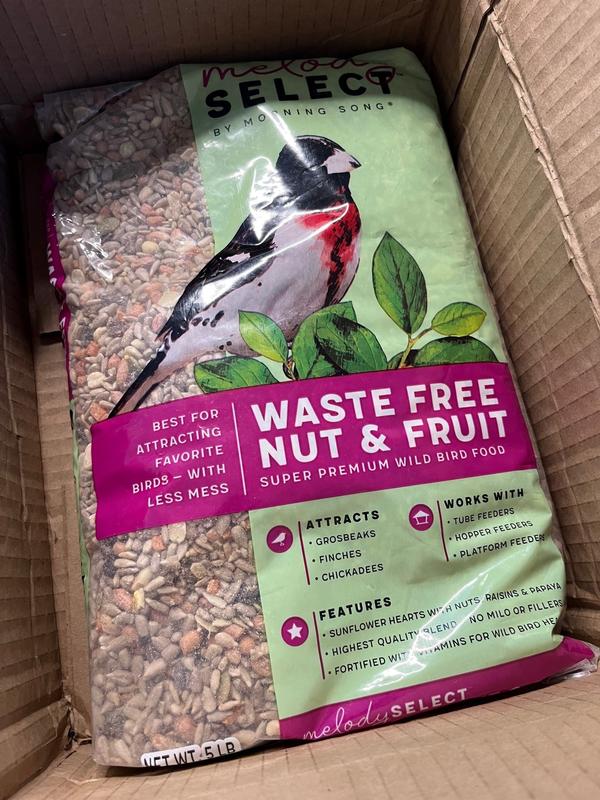 MELODY SELECT Waste Free Nut & Fruit Bird Food, 5-lb bag - Chewy.com