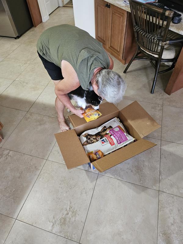 Opening our first Chewy box!