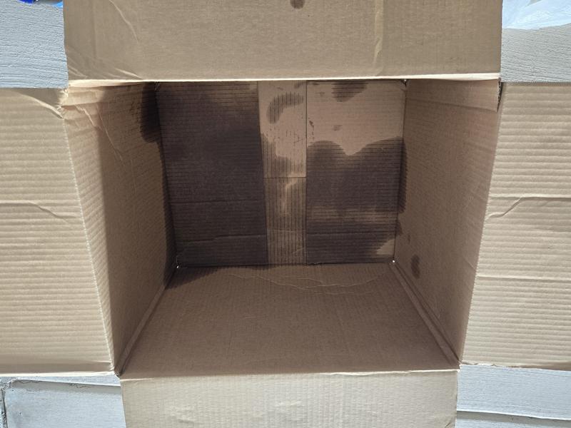 Fly spray leaked in shipment.