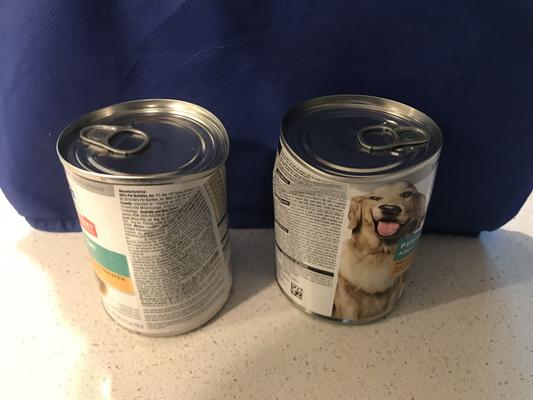 Two of 12 cans