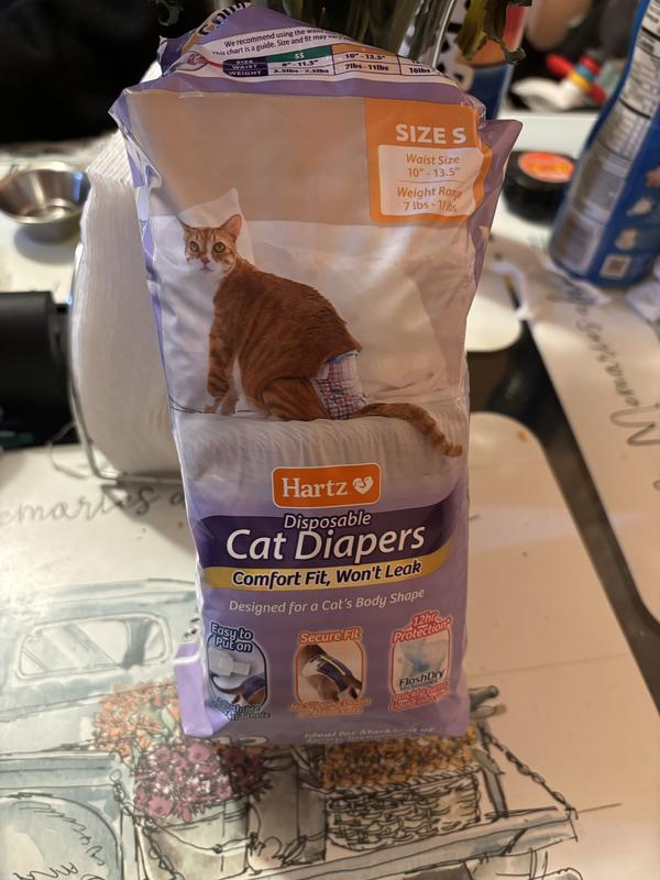 HARTZ Comfitables Male Female Cat Diaper 12 count Small Chewy
