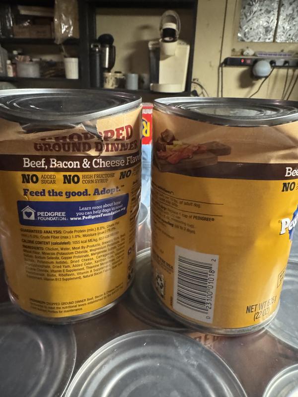 A small sample of the large amount of damaged cans that I received