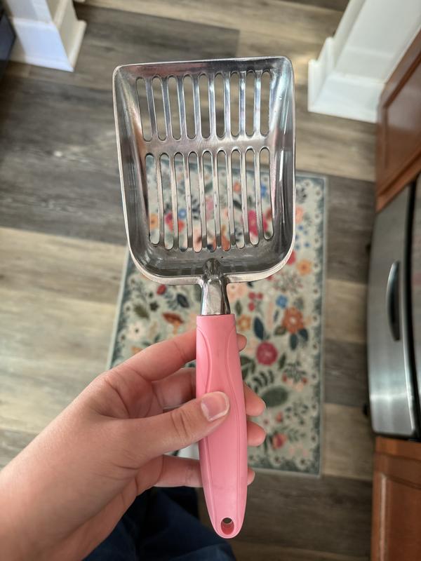 cat litter scoop with pink handle