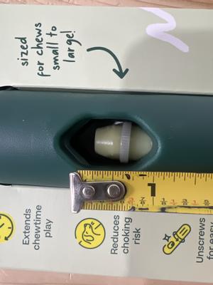 The section that is .75” wide is .75” long