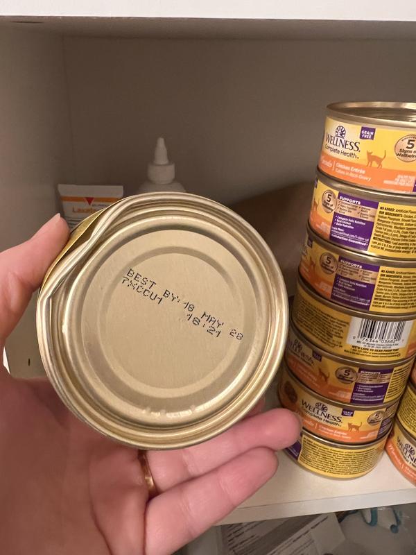 One of the many dented cans.