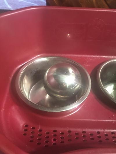 Omega Paw Dog Hog 3.5” Stainless Steel Slow Feeder Ball-helps