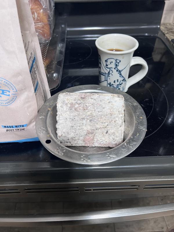 Patty before thawing.