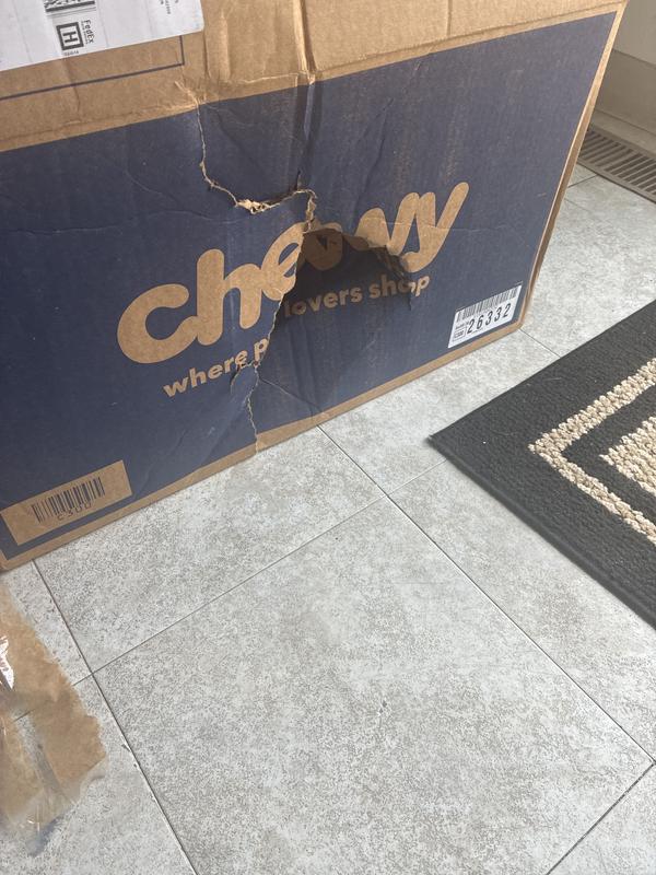 Broken box from being left outside the gate.