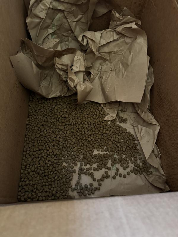 Box with spilled food in it