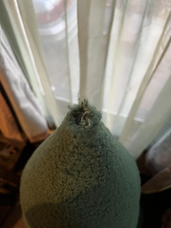 Nowhere for the bolt to go into and nut was hanging on a piece of glue