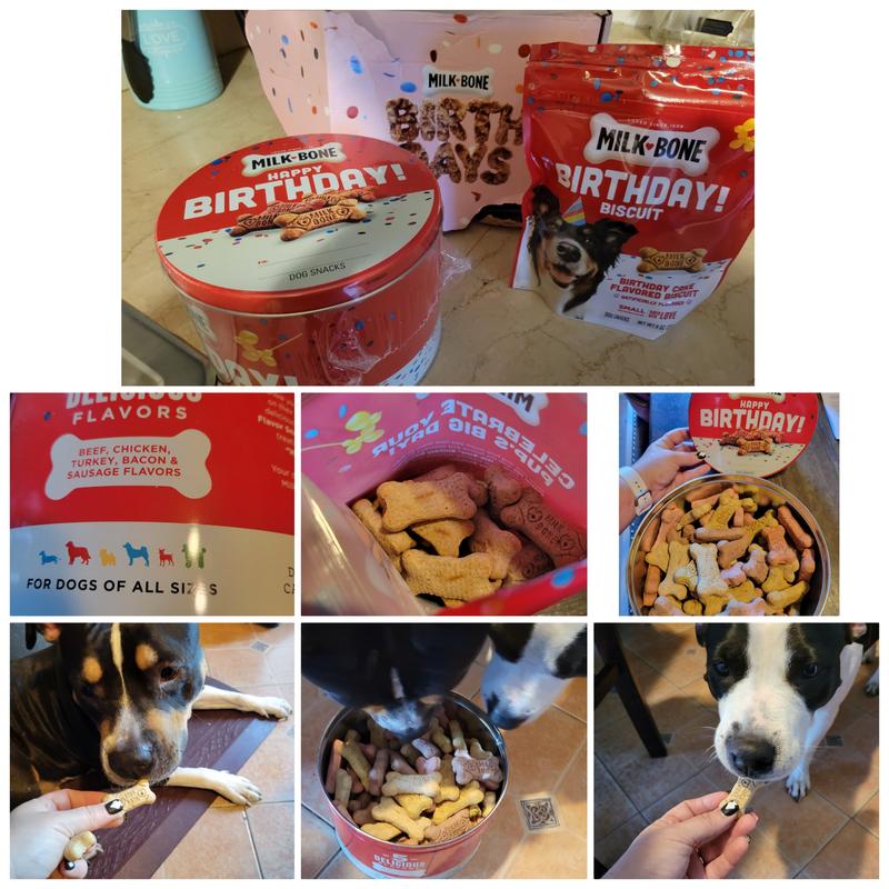 MILKBONE Happy Birthday Flavor Snacks Small Bone Dog Treats, 36oz tin