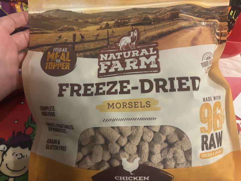 See through bag showing size and texture.