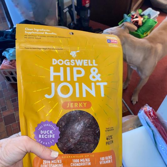 DOGSWELL Jerky Hip & Joint Duck Recipe GrainFree Dog Treats, 20oz bag