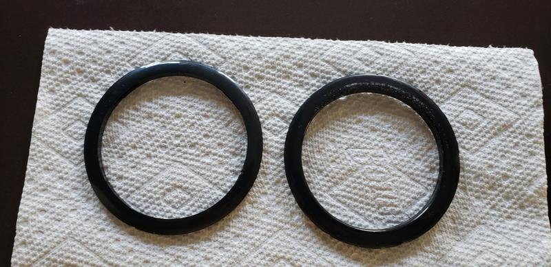 One piece was on the floor, one piece was around the cats neck!