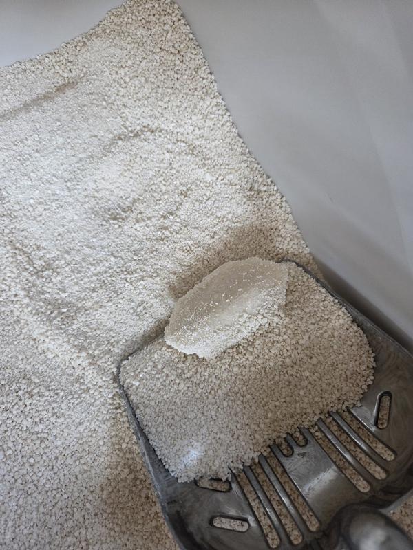 These clumps were perfect, solid and didn't crumble apart.