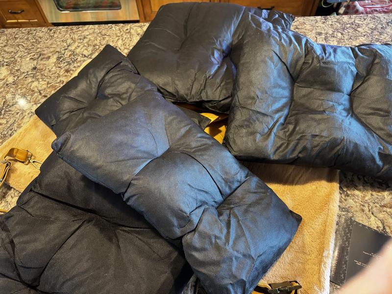 Cushions out of plastic bag
