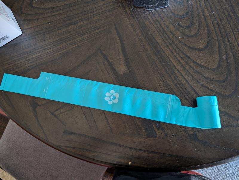 A bag rolled out from the roll