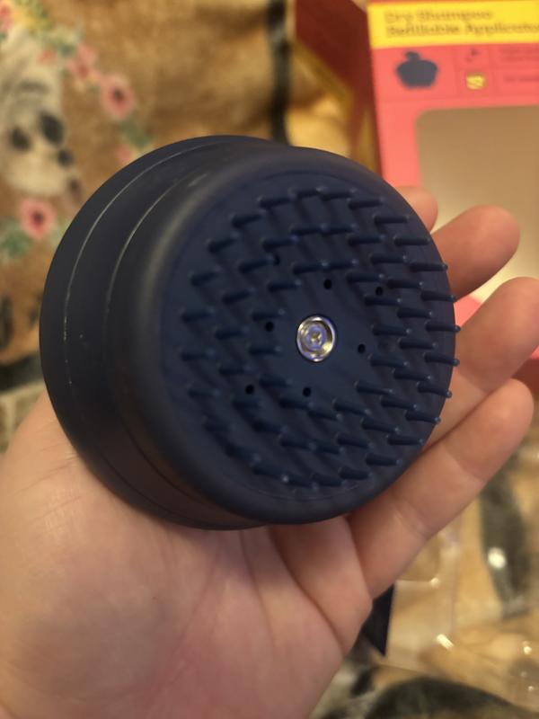 Application brush twists closed and has a cap for easy storage.