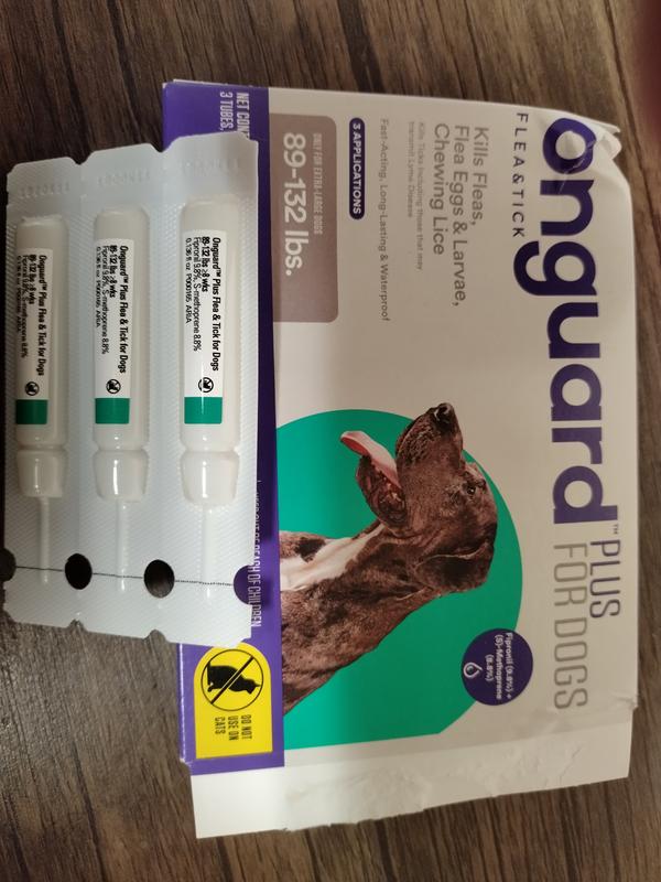 ONGUARD PLUS Flea & Tick Spot Treatment for Dogs, 89132 lbs, 3 Doses