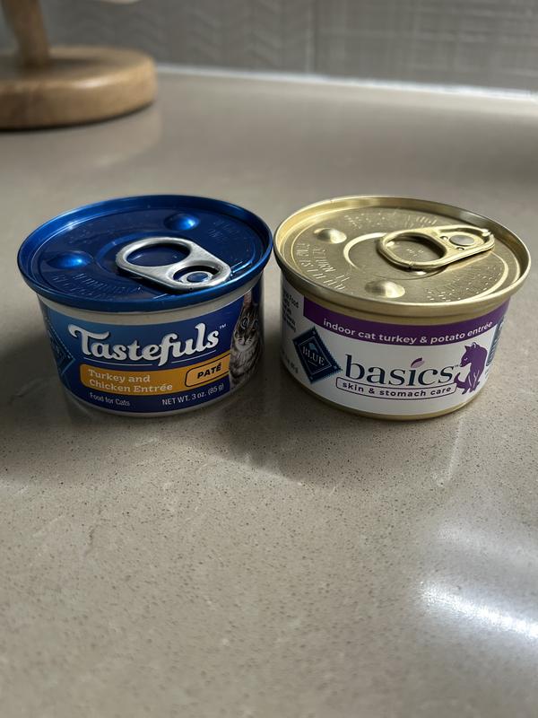 BLUE BUFFALO Tastefuls Turkey & Chicken Entre Pate Wet Cat Food, 5.5-oz  can, case of 24 - Chewy.com