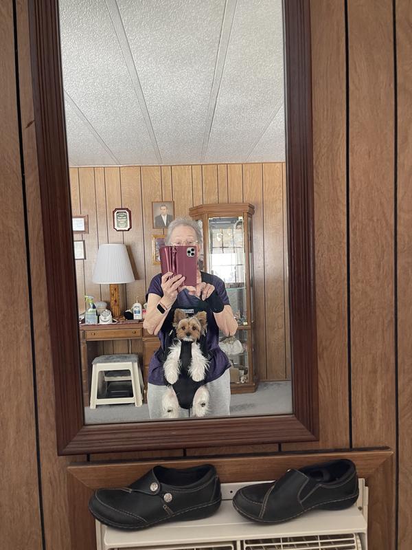 Showing myself taking picture of us. My sweet girl.