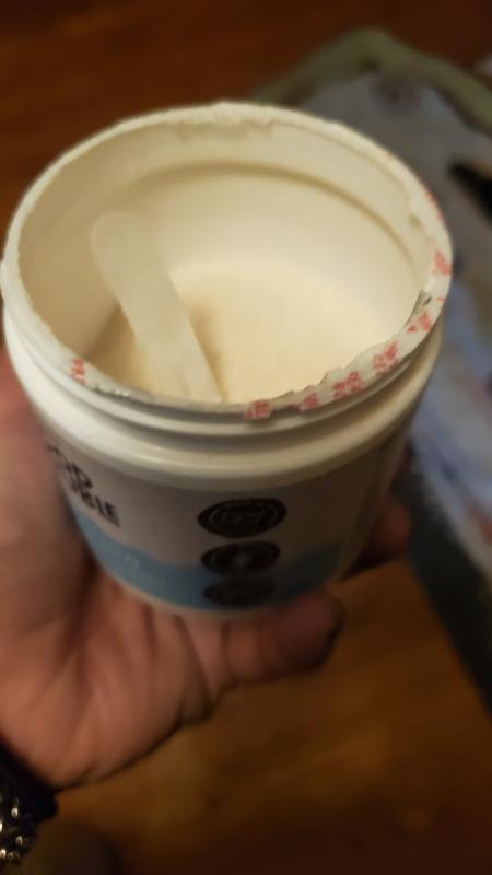 The jar is only half full after 2 scoops