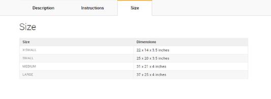 K&H Pet Products Deluxe Bolster Crate Pad Size Chart