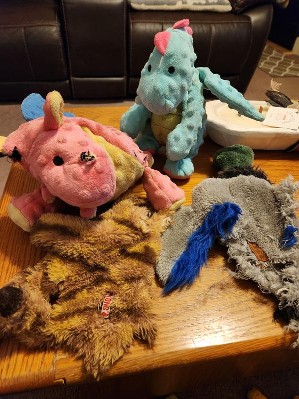 Go Dog Dinosaur Dog Toy GoDog Bubble Plush Skinny Dragons Squeaky