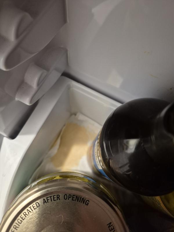 Paper towels I have to keep there just to catch what goes down the side of the bottle