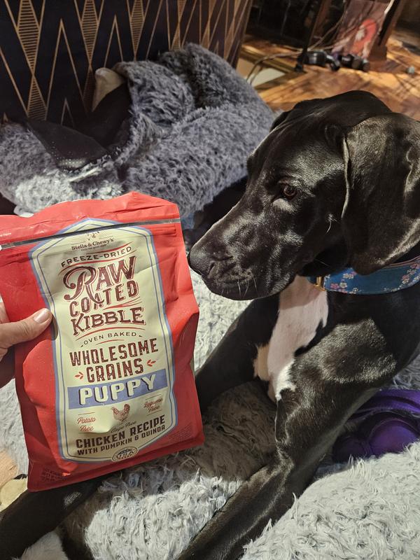 The puppy loves the smell!