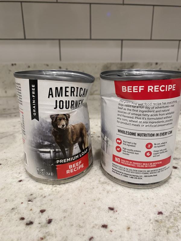 AMERICAN JOURNEY Beef Recipe Grain Free Canned Dog Food 12.5 oz
