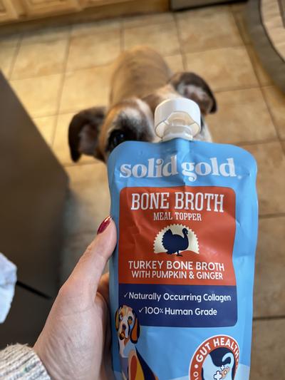 Solid Gold Turkey Bone Broth Dog Food Topper, 8oz.