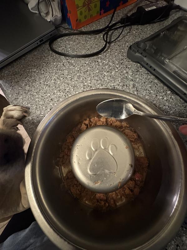 After stirring it for probably 30 seconds and trying to mush the food into the water you still have excess water around the food