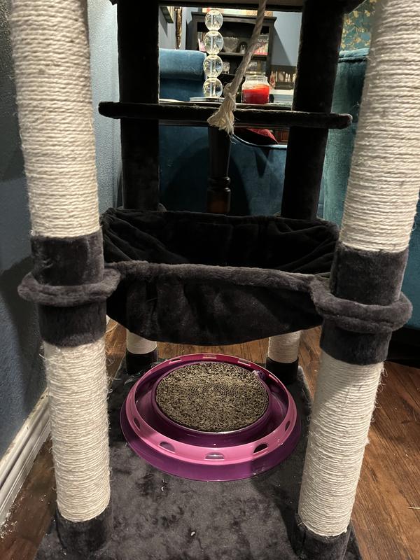 FRISCO 64in Cat Tree with Hammock, Condo, 2 Top Perches with Bed, Gray