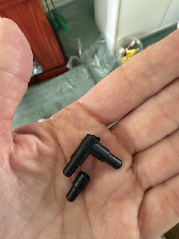 Broken T-piece connector