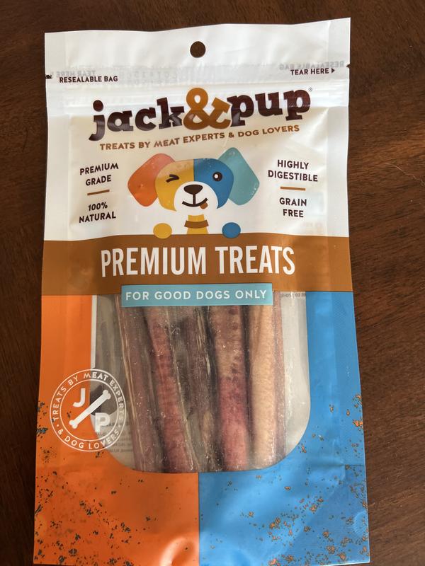 You can see the 5 treats don’t even fill up the bag like in the photo because they’re so thin