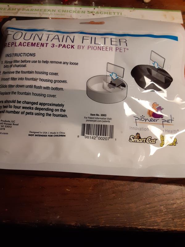 New cat fountain filters