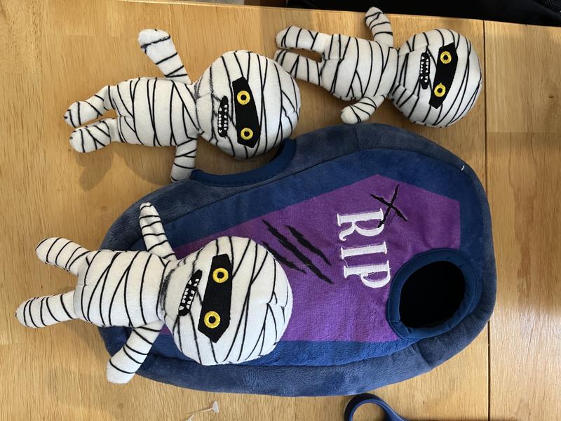 Frisco Halloween Mummy & Coffin Plush Squeaky Dog Toy