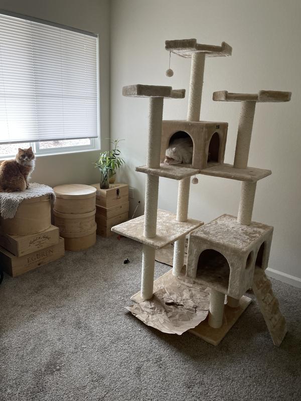 ARMARKAT 74-in Multi-Level Cat Tree, Ochre Brown - Chewy.com