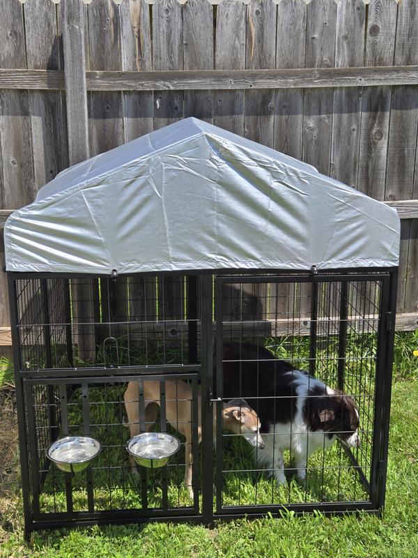 Too small for my 23 pound Mini Aussie, but ok for my 15 pound Italian Greyhound.